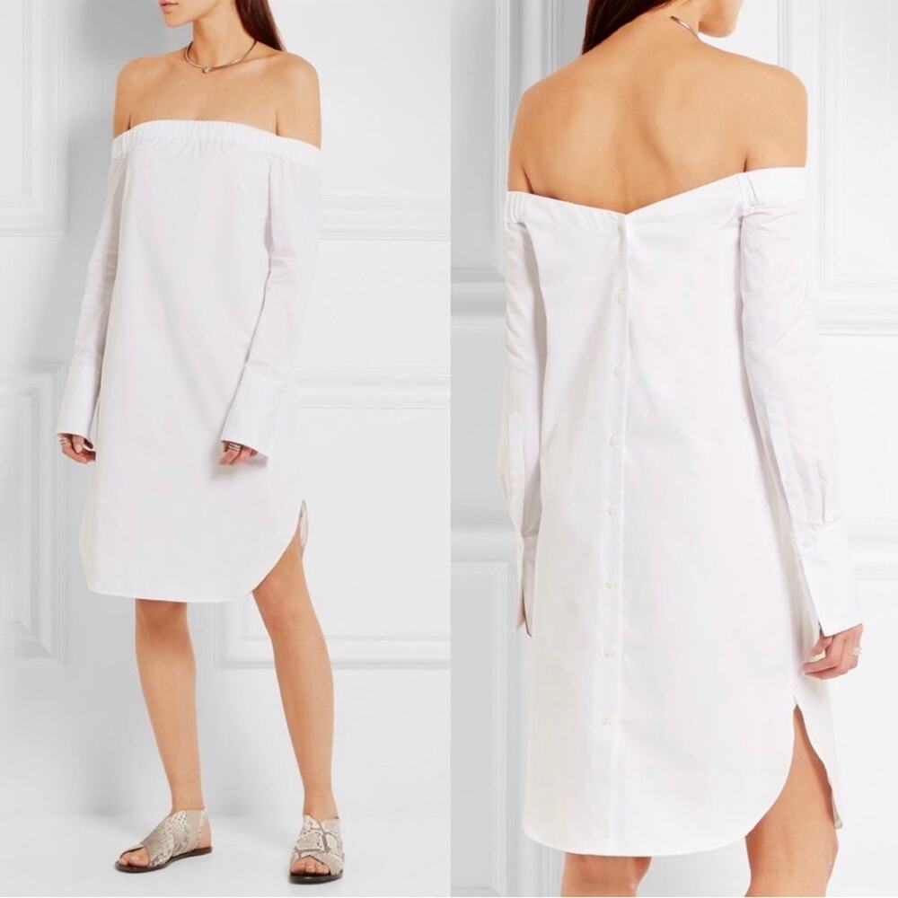 Rag & Bone White Kacy Off The Shoulder Dress